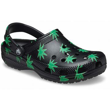 Zuecos Crocs Classic Hemp Leaf Hombre Negros | Mexico 0807QMAZ